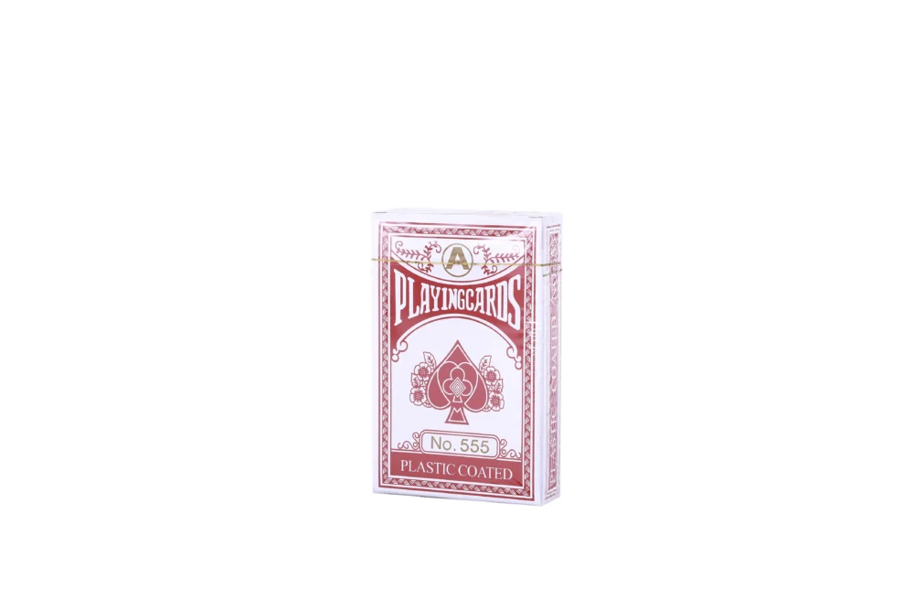 555 playing cards red