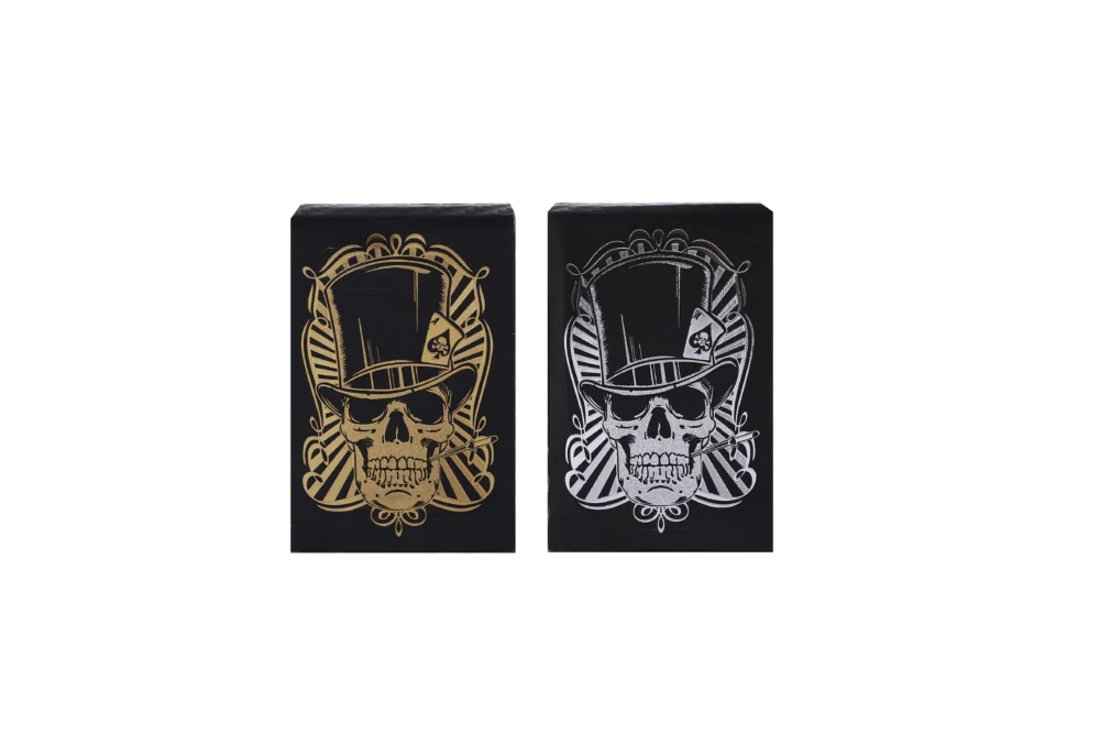 black gold foil playing cards