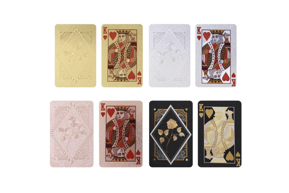 gold foil poker cards