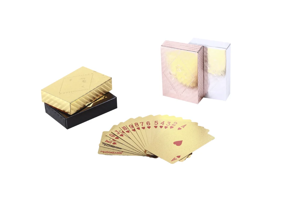 gold foil poker cards