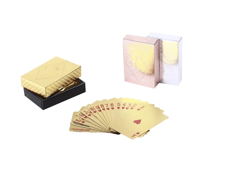 gold foil poker cards