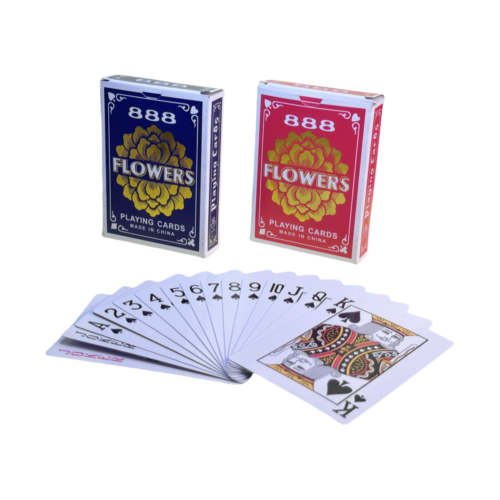 888 FLOWERS Playing Cards – Gray Core Paper – Indonesia Wholesale