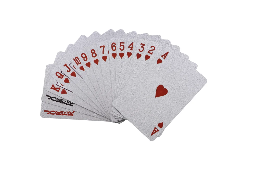 100 dollar gold foil playing cards