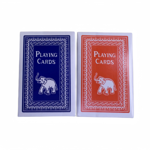 elephant playing cards