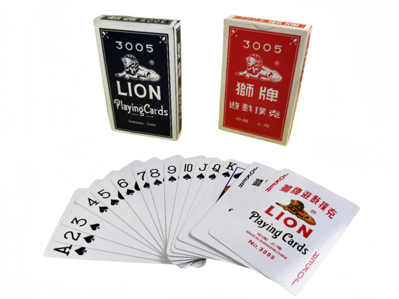 LION 3005 playing cards poker size for Africa wholesale