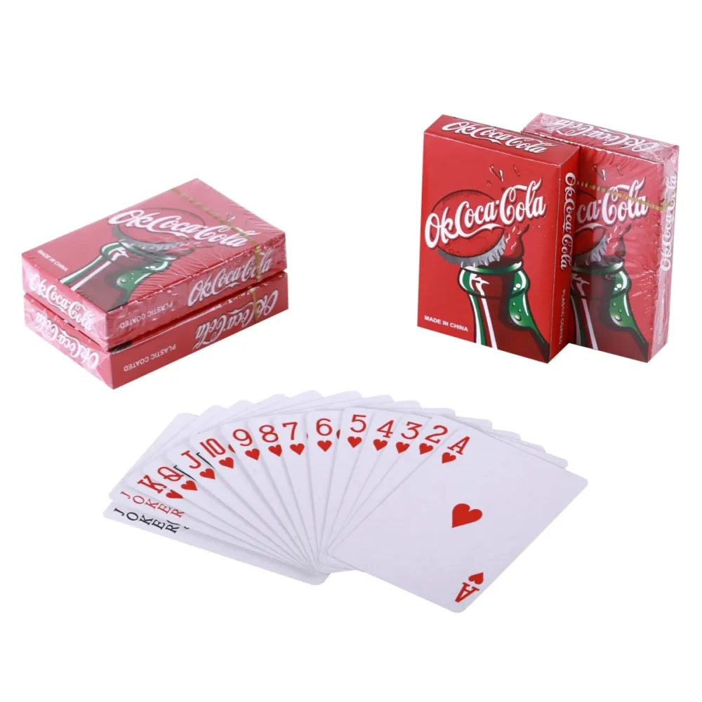 COCACOLA playing cards poker size 250gsm grey core Ethiopia wholesale