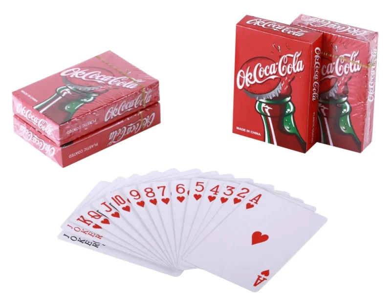 COCACOLA playing cards poker size 250gsm grey core Ethiopia wholesale