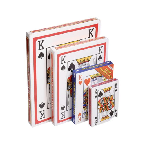 Giant playing cards with custom oversized design for branding