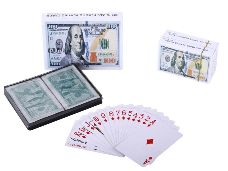 OKROYAL US Dollar Plastic Playing Cards for Yemen Market