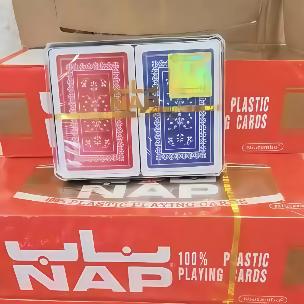 NAP plastic playing cards with mixed back designs wholesale for Saudi Arabia importers