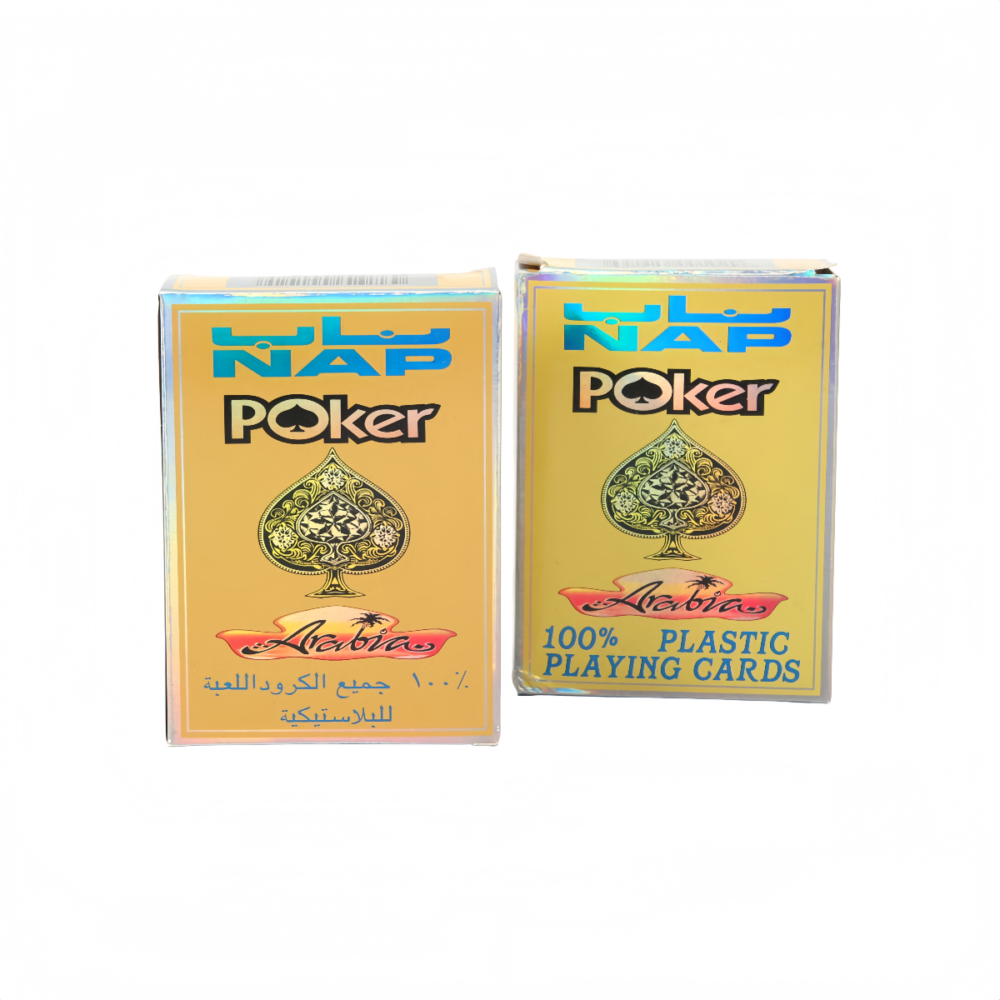 NAP poker gold box plastic playing cards for Middle East wholesale