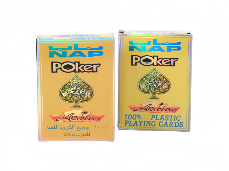NAP poker gold box plastic playing cards for Middle East wholesale