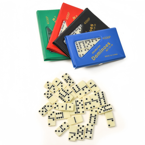 custom domino manufacturer melamine domino set in PVC color box