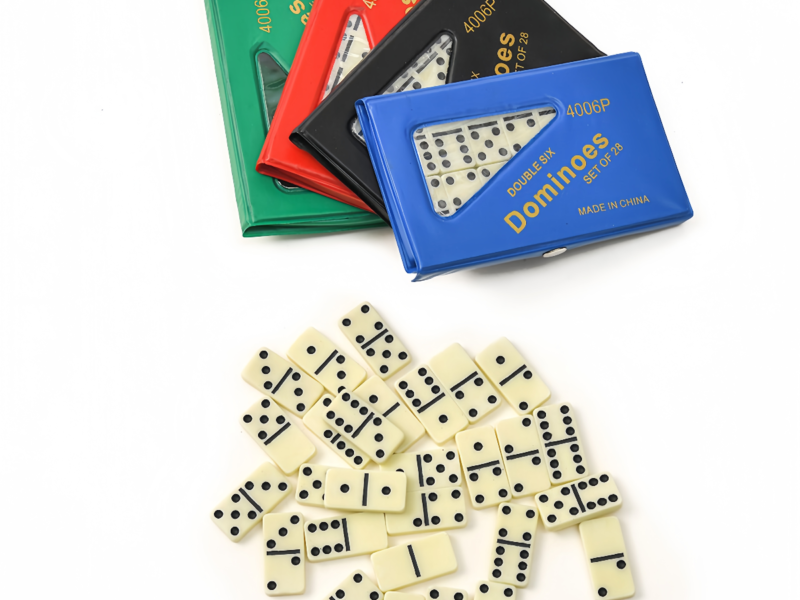 custom domino manufacturer melamine domino set in PVC color box